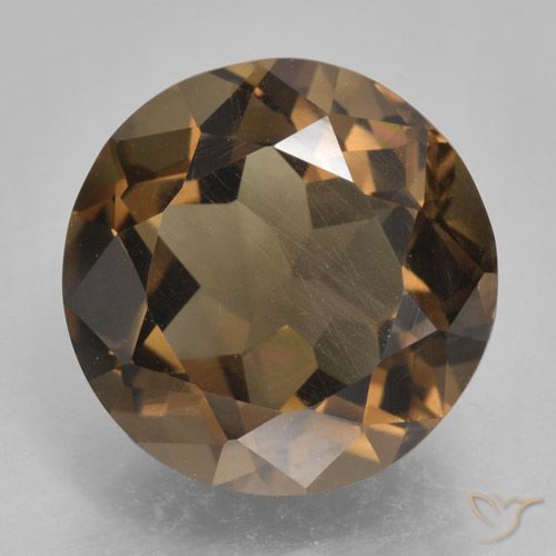 5.84ct طبيعي بنى خبز الزنجبيل كوارتز سموكى, دائري, VVS-VS