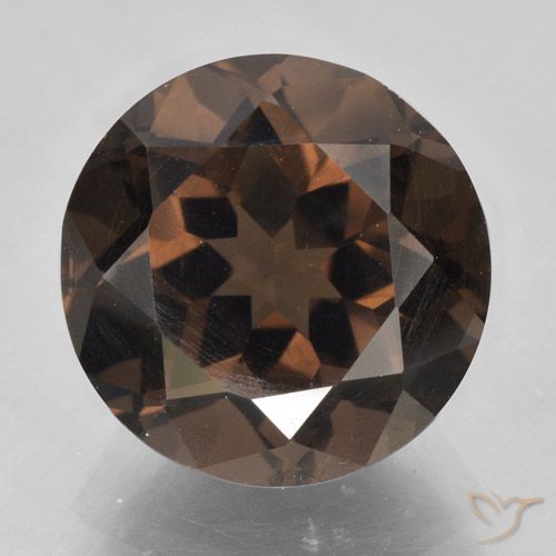 5.56ct طبيعي بني محمر كوارتز سموكى, دائري, VVS-VS