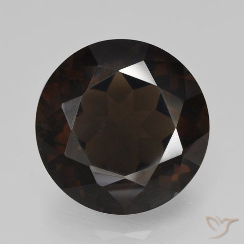 11.84ct طبيعي بنى شيكولاتى كوارتز سموكى, دائري, VVS