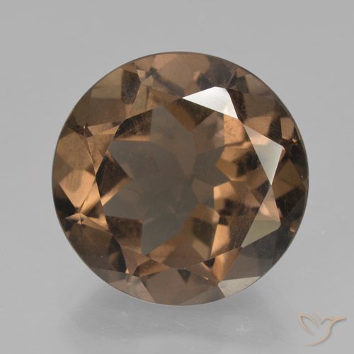 9.61ct طبيعي بنى شيكولاتى كوارتز سموكى, دائري, قليلا جدا
