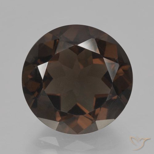 6.05ct طبيعي بنى متوسط كوارتز سموكى, دائري, VVS-VS