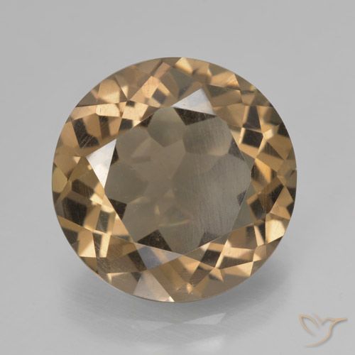 6.05ct طبيعي موكا فاتح كوارتز سموكى, دائري, قليلا جدا