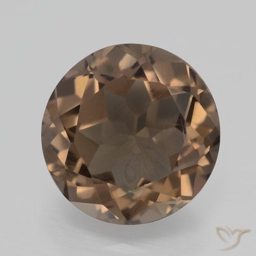 3.80ct طبيعي بنى خبز الزنجبيل كوارتز سموكى, دائري, VVS-VS