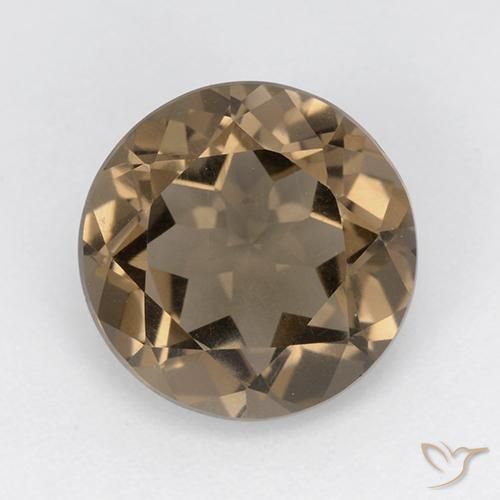 4.14ct طبيعي بنى دافئ كوارتز سموكى, دائري, VVS-VS