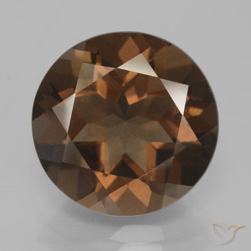 8.20ct طبيعي بنى متوسط كوارتز سموكى, دائري, قليلا جدا