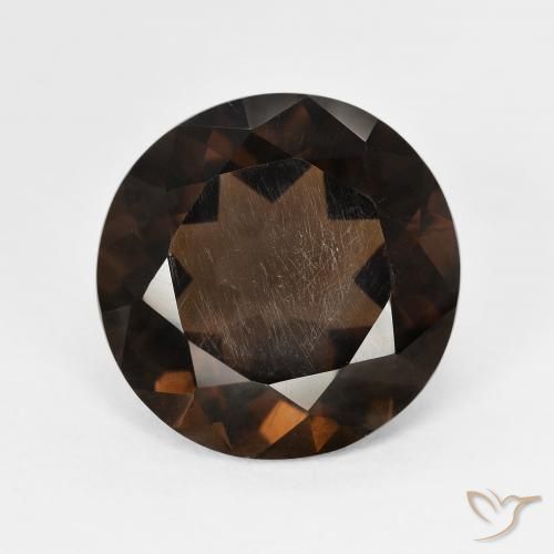 6.24ct طبيعي بني محمر كوارتز سموكى, دائري, VVS-VS