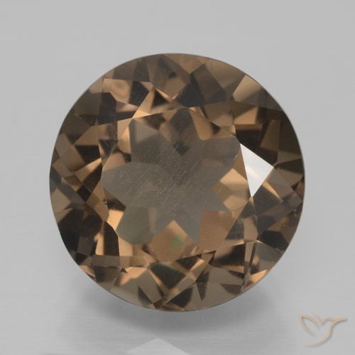 8.14ct طبيعي بنى خبز الزنجبيل كوارتز سموكى, دائري, VVS-VS