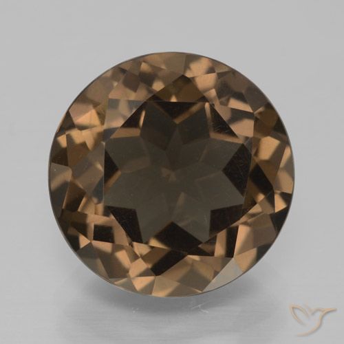 6.97ct طبيعي بنى خبز الزنجبيل كوارتز سموكى, دائري, VVS-VS