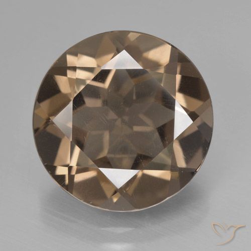 7.86ct طبيعي بنى متوسط كوارتز سموكى, دائري, VVS-VS
