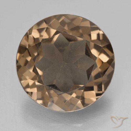 7.18ct طبيعي بنى خبز الزنجبيل كوارتز سموكى, دائري, VVS-VS