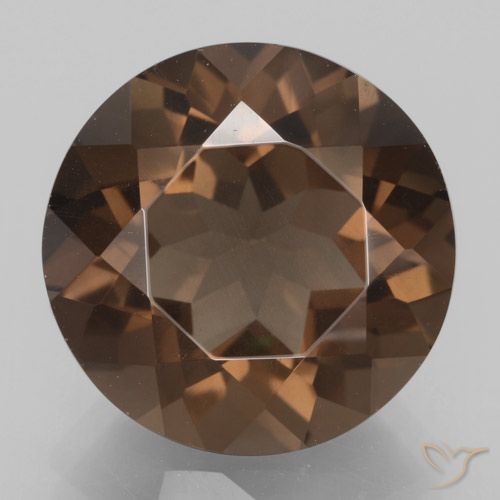 8.95ct طبيعي بنى الجوزية كوارتز سموكى, دائري, قليلا جدا