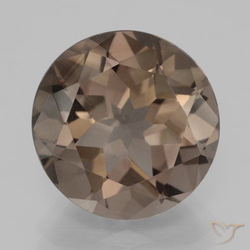 7.83ct طبيعي بنى متوسط كوارتز سموكى, دائري, VVS-VS