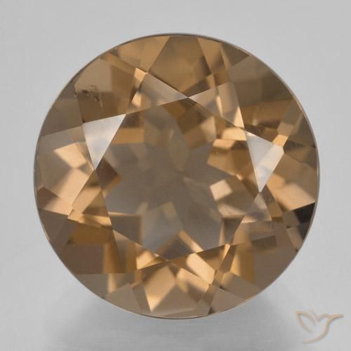 8.72ct طبيعي البني الفاتح كوارتز سموكى, دائري, قليلا جدا