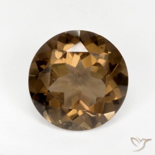 5.27ct طبيعي بنى دافئ كوارتز سموكى, دائري, VVS-VS