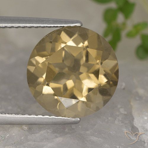 5.35ct طبيعي بنى فاتح-متوسط كوارتز سموكى, دائري, VVS-VS