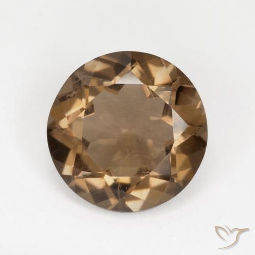 5.03ct طبيعي موكا فاتح كوارتز سموكى, دائري, VVS-VS
