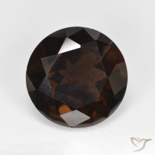5.32ct طبيعي بنى شيكولاتى غامق كوارتز سموكى, دائري, VVS