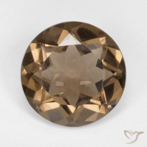 4.46ct طبيعي موكا فاتح كوارتز سموكى, دائري, قليلا جدا