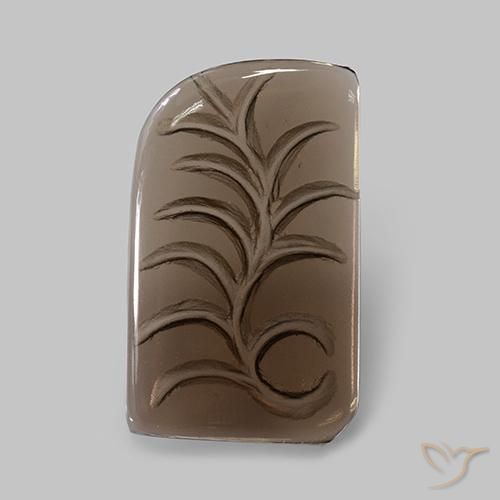 23.88ct طبيعي بنى متوسط كوارتز سموكى, فانسى, شفاف