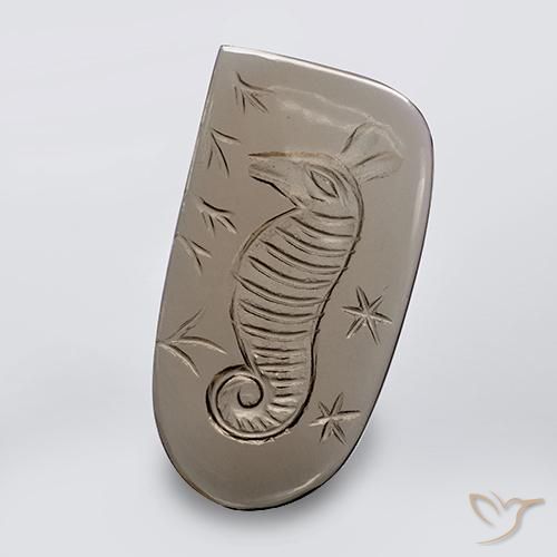 20.09ct طبيعي بنى محايد كوارتز سموكى, فانسى, شفاف