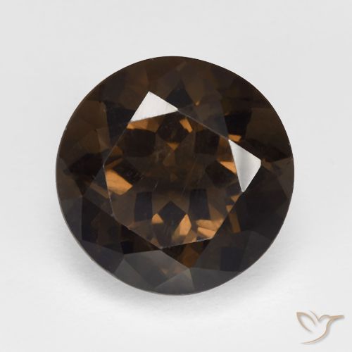 5.80ct طبيعي بنى كوارتز سموكى, دائري, VVS