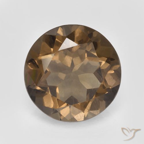5.45ct طبيعي بنى خبز الزنجبيل كوارتز سموكى, دائري, VVS-VS