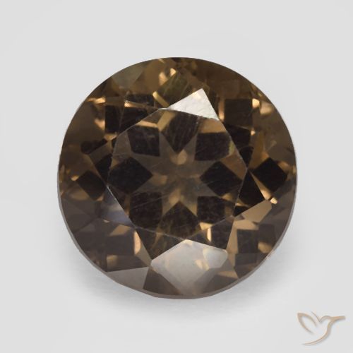 6.60ct طبيعي بنى دافئ كوارتز سموكى, دائري, VVS-VS