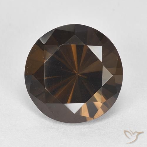 6.38ct طبيعي بني محمر كوارتز سموكى, دائري, VVS