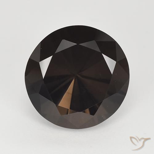 7.10ct طبيعي بنى شيكولاتى غامق كوارتز سموكى, دائري, VVS