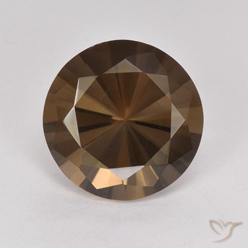 4.89ct طبيعي بنى متوسط كوارتز سموكى, دائري, VVS