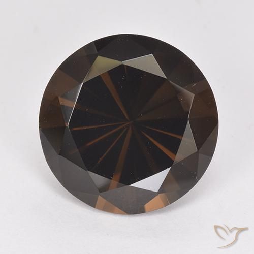 5.99ct طبيعي بنى متوسط كوارتز سموكى, دائري, VVS-VS
