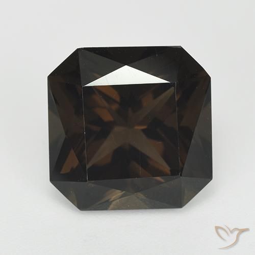 7.38ct طبيعي بنى شيكولاتى كوارتز سموكى, قص الزمرد, VVS