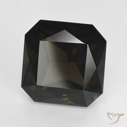 15.03ct طبيعي بنى متوسط كوارتز سموكى, قص الزمرد, VVS