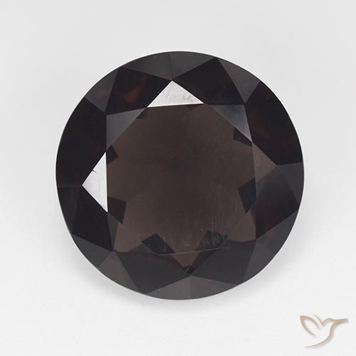 11.15ct طبيعي بني غامق كوارتز سموكى, دائري, VVS-VS
