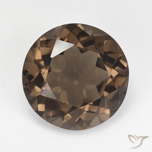 12.70ct طبيعي بنى شيكولاتى كوارتز سموكى, دائري, VVS-VS