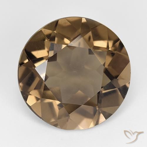 13.68ct طبيعي بنى خبز الزنجبيل كوارتز سموكى, دائري, VVS-VS