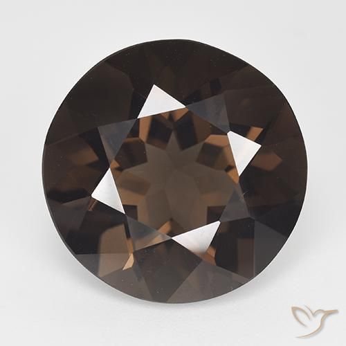 14.57ct طبيعي بنى متوسط كوارتز سموكى, دائري, قليلا جدا