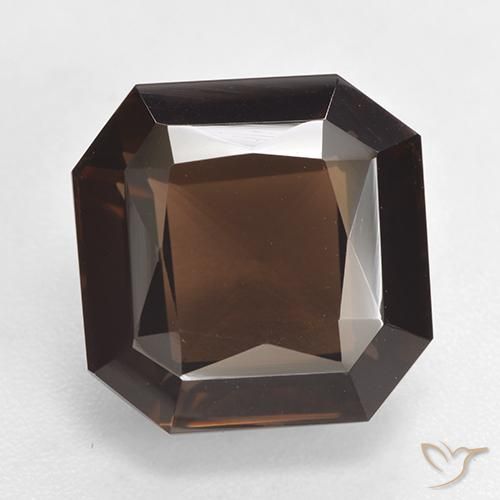 7.01ct طبيعي بنى متوسط كوارتز سموكى, قص الزمرد, VVS