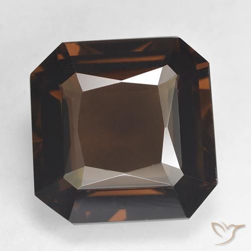 10.50ct طبيعي بنى متوسط كوارتز سموكى, قص الزمرد, VVS