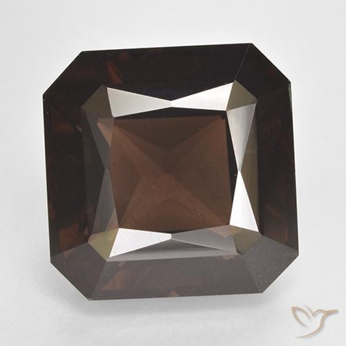 14.13ct طبيعي بني محمر كوارتز سموكى, قص الزمرد, VVS