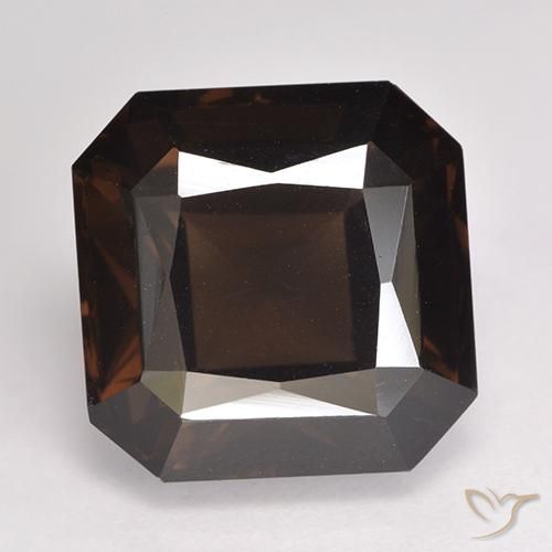 9.51ct طبيعي بنى شيكولاتى كوارتز سموكى, قص الزمرد, VVS-VS