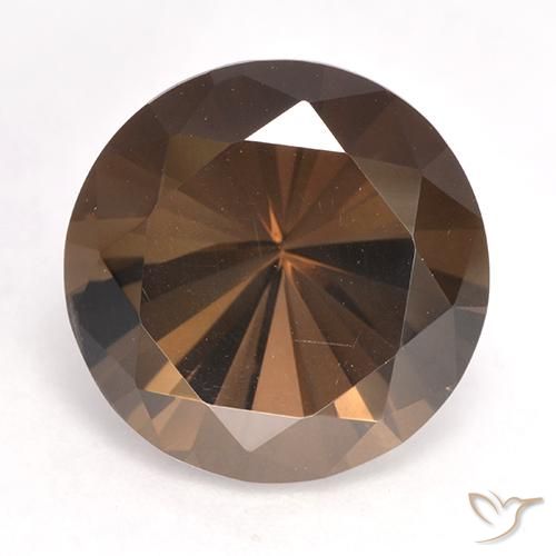 9.01ct طبيعي بنى متوسط كوارتز سموكى, دائري, VVS