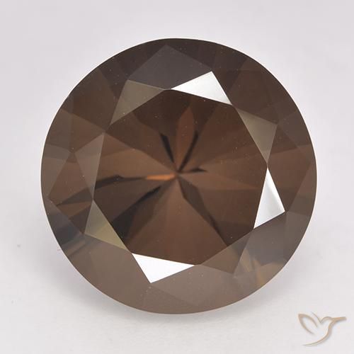 10.64ct طبيعي بنى متوسط كوارتز سموكى, دائري, VVS-VS