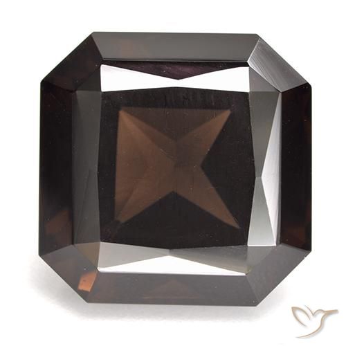 12.50ct طبيعي بني محمر كوارتز سموكى, قص الزمرد, VVS-VS