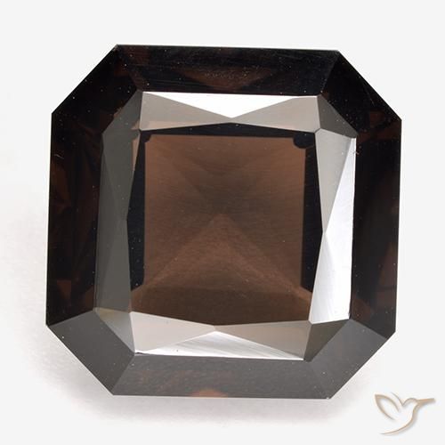 12.52ct طبيعي بني محمر كوارتز سموكى, قص الزمرد, VVS-VS