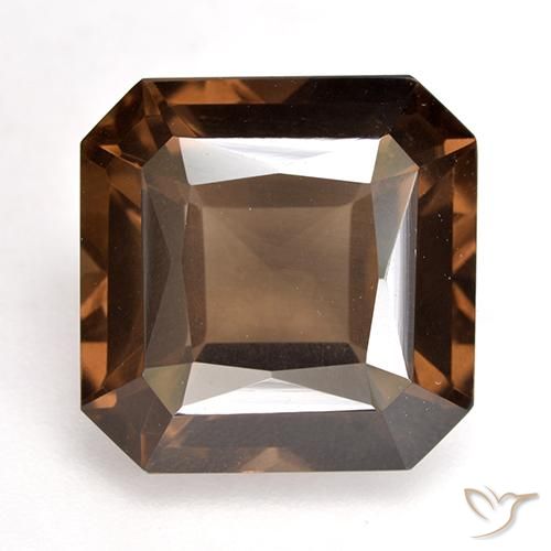 9.51ct طبيعي بنى الجوزية كوارتز سموكى, قص الزمرد, قليلا جدا