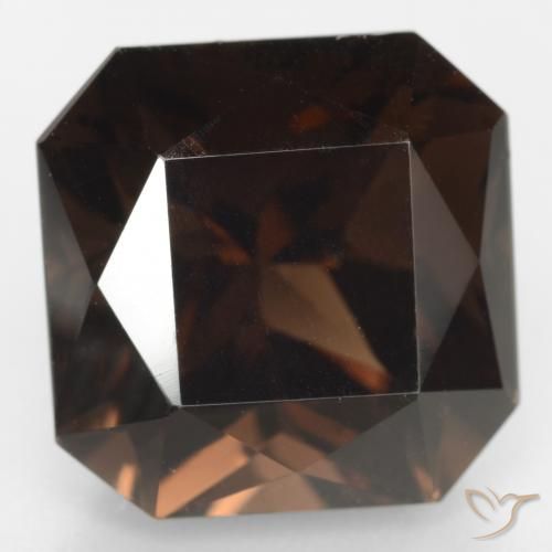 13.36ct طبيعي بنى متوسط كوارتز سموكى, قص الزمرد, VVS-VS