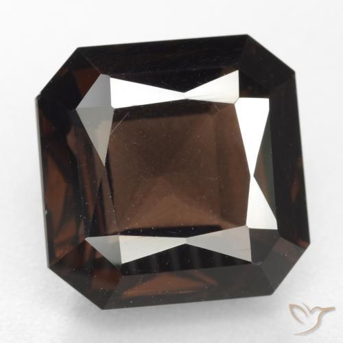 6.72ct طبيعي بنى متوسط كوارتز سموكى, قص الزمرد, VVS