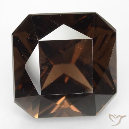 9.85ct طبيعي بني محمر كوارتز سموكى, قص الزمرد, VVS