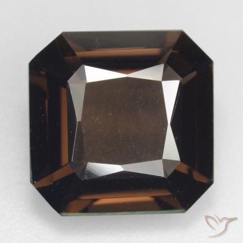 8.65ct طبيعي بنى متوسط كوارتز سموكى, قص الزمرد, VVS